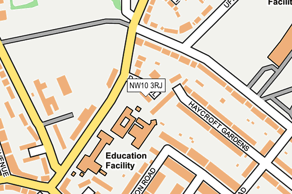 NW10 3RJ map - OS OpenMap – Local (Ordnance Survey)