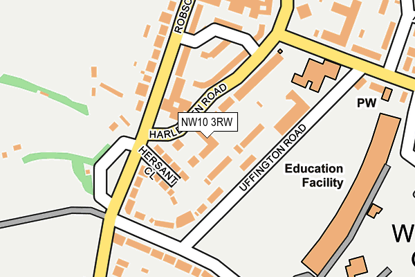 NW10 3RW map - OS OpenMap – Local (Ordnance Survey)