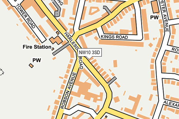 NW10 3SD map - OS OpenMap – Local (Ordnance Survey)