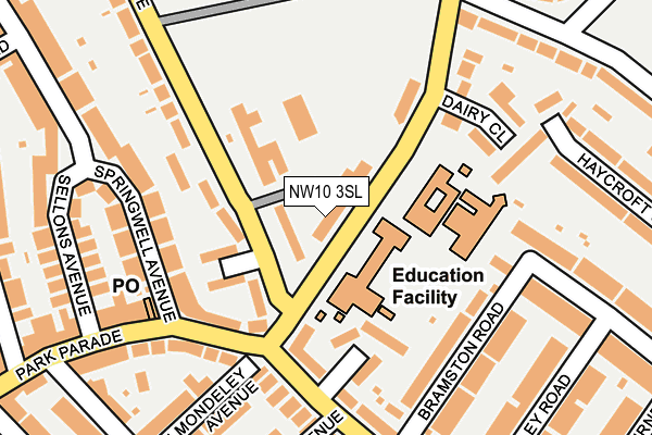 NW10 3SL map - OS OpenMap – Local (Ordnance Survey)