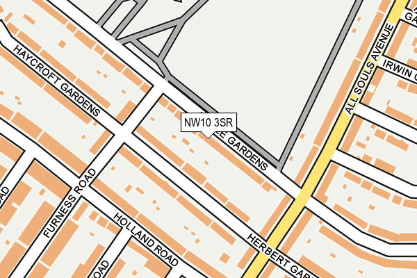 NW10 3SR map - OS OpenMap – Local (Ordnance Survey)