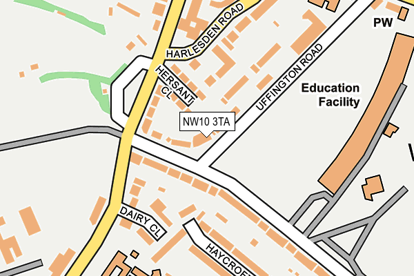 NW10 3TA map - OS OpenMap – Local (Ordnance Survey)