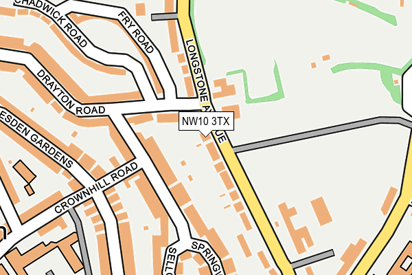 NW10 3TX map - OS OpenMap – Local (Ordnance Survey)
