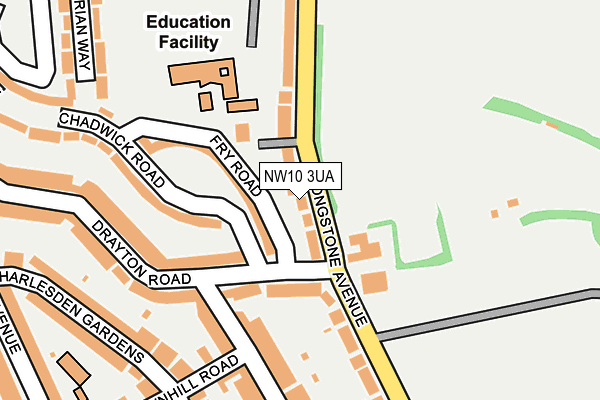 NW10 3UA map - OS OpenMap – Local (Ordnance Survey)