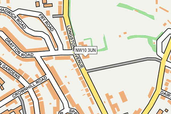 NW10 3UN map - OS OpenMap – Local (Ordnance Survey)