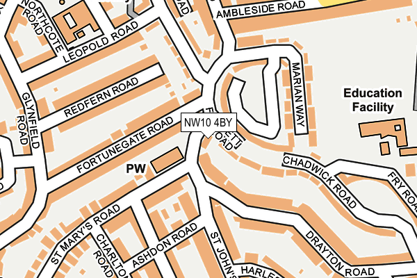 NW10 4BY map - OS OpenMap – Local (Ordnance Survey)