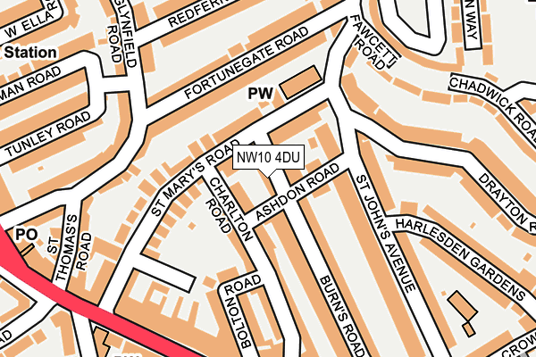 NW10 4DU map - OS OpenMap – Local (Ordnance Survey)
