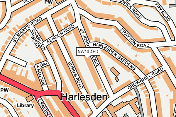 NW10 4ED map - OS OpenMap – Local (Ordnance Survey)