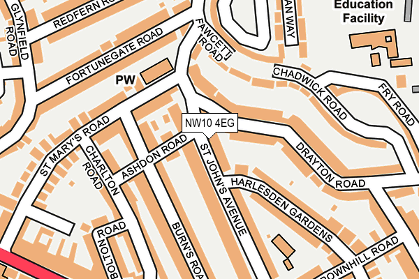 NW10 4EG map - OS OpenMap – Local (Ordnance Survey)
