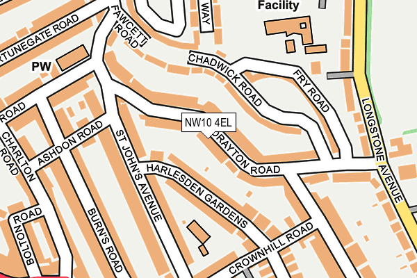 NW10 4EL map - OS OpenMap – Local (Ordnance Survey)