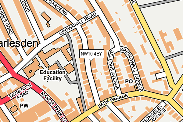 NW10 4EY map - OS OpenMap – Local (Ordnance Survey)