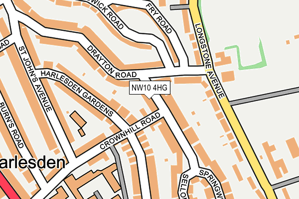 NW10 4HG map - OS OpenMap – Local (Ordnance Survey)