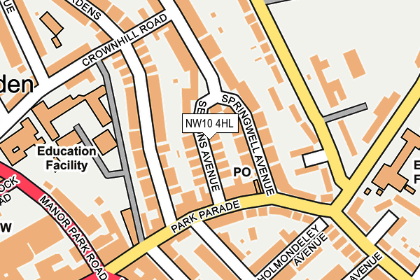 NW10 4HL map - OS OpenMap – Local (Ordnance Survey)