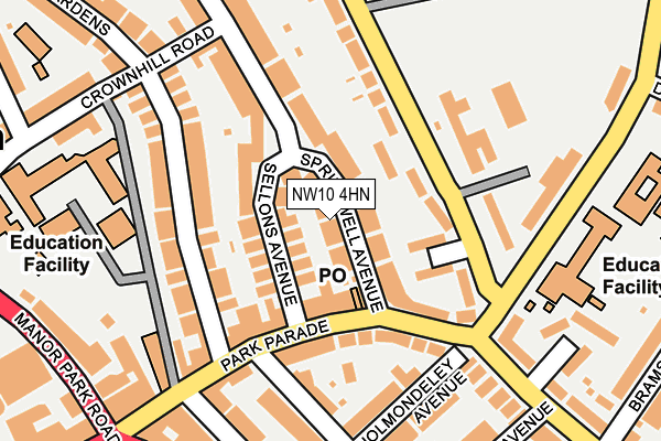NW10 4HN map - OS OpenMap – Local (Ordnance Survey)