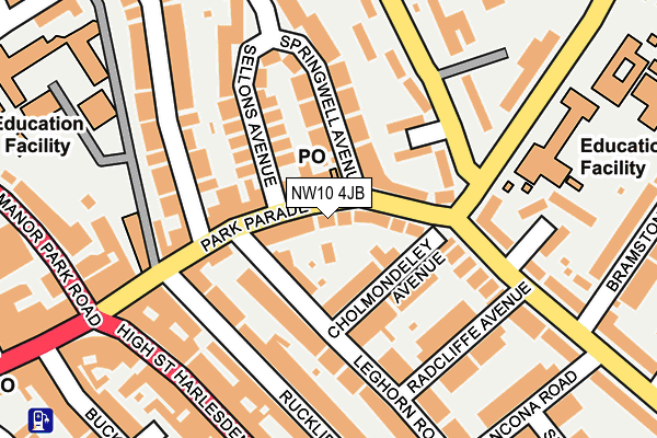 NW10 4JB map - OS OpenMap – Local (Ordnance Survey)