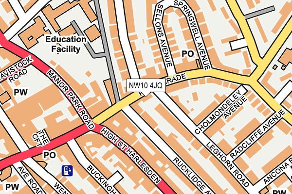 NW10 4JQ map - OS OpenMap – Local (Ordnance Survey)