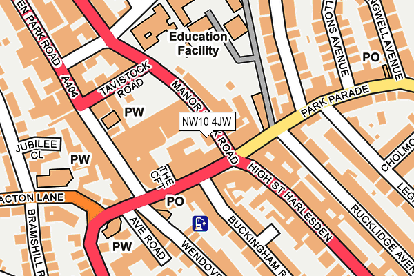 NW10 4JW map - OS OpenMap – Local (Ordnance Survey)