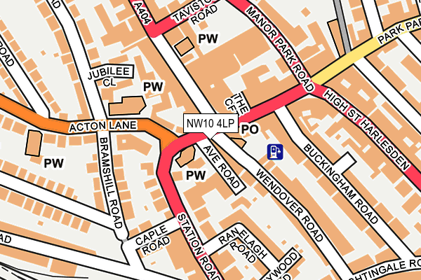NW10 4LP map - OS OpenMap – Local (Ordnance Survey)