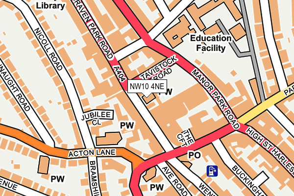 NW10 4NE map - OS OpenMap – Local (Ordnance Survey)