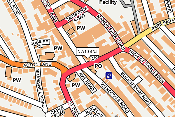 NW10 4NJ map - OS OpenMap – Local (Ordnance Survey)