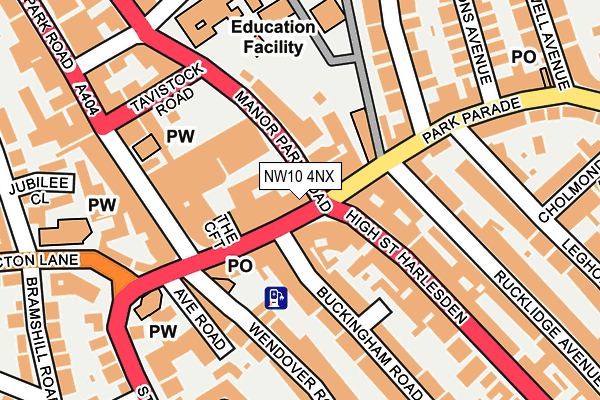 NW10 4NX map - OS OpenMap – Local (Ordnance Survey)