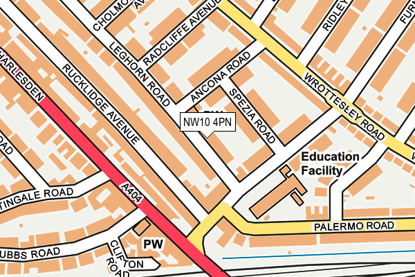 NW10 4PN map - OS OpenMap – Local (Ordnance Survey)