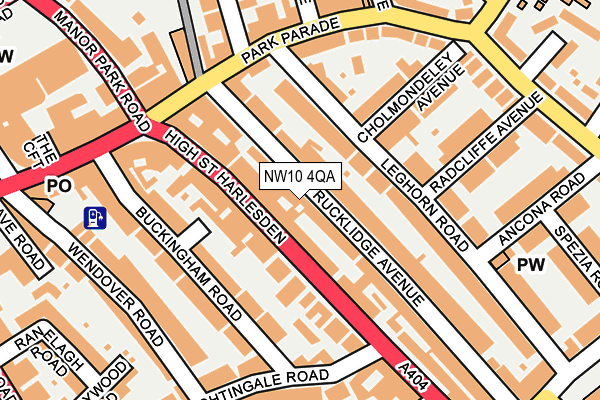 NW10 4QA map - OS OpenMap – Local (Ordnance Survey)