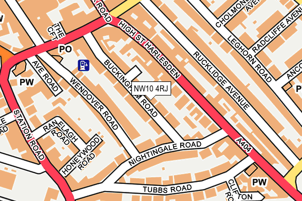 NW10 4RJ map - OS OpenMap – Local (Ordnance Survey)