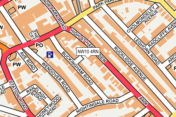 NW10 4RN map - OS OpenMap – Local (Ordnance Survey)