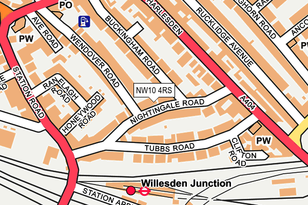 NW10 4RS map - OS OpenMap – Local (Ordnance Survey)