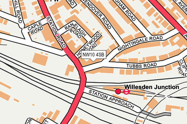 NW10 4SB map - OS OpenMap – Local (Ordnance Survey)