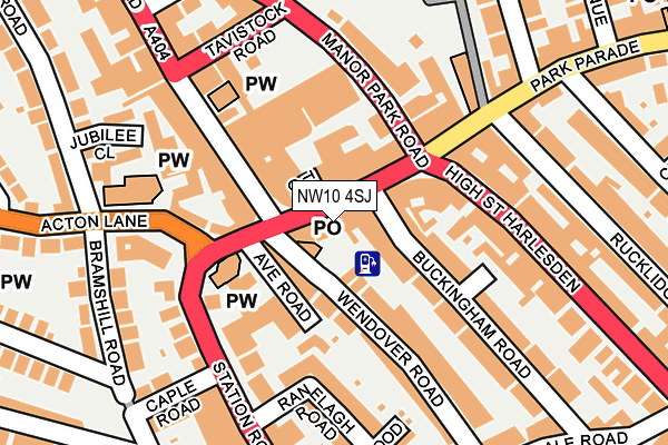 NW10 4SJ map - OS OpenMap – Local (Ordnance Survey)
