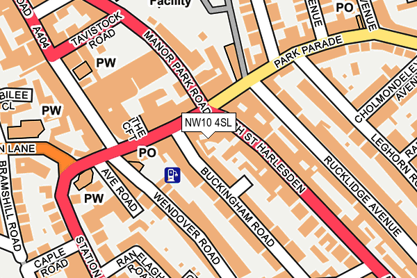 NW10 4SL map - OS OpenMap – Local (Ordnance Survey)