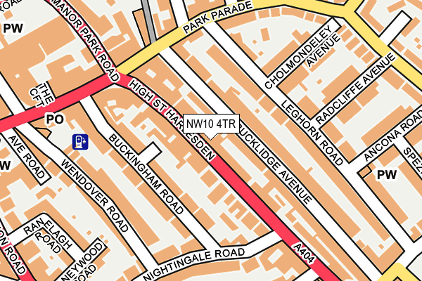 NW10 4TR map - OS OpenMap – Local (Ordnance Survey)