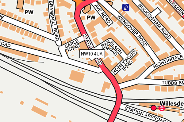 NW10 4UA map - OS OpenMap – Local (Ordnance Survey)