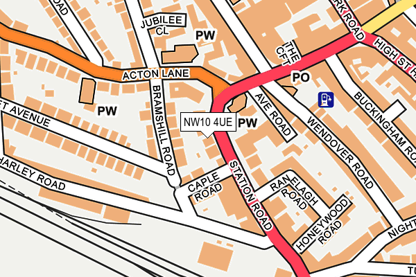 NW10 4UE map - OS OpenMap – Local (Ordnance Survey)
