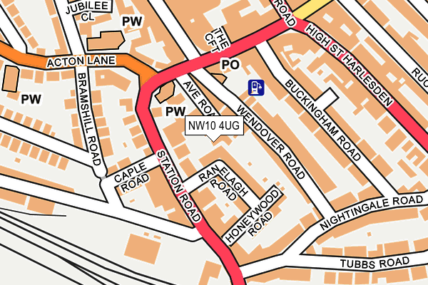 NW10 4UG map - OS OpenMap – Local (Ordnance Survey)