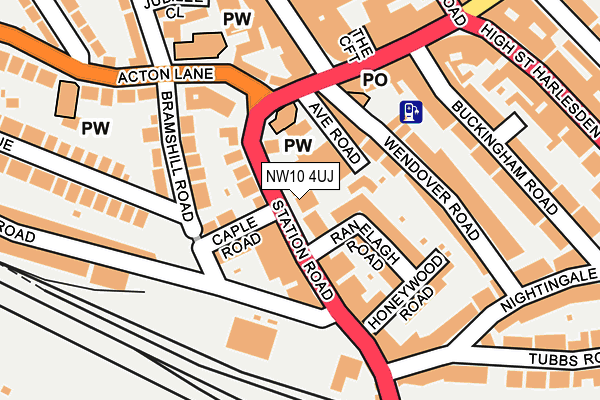 NW10 4UJ map - OS OpenMap – Local (Ordnance Survey)