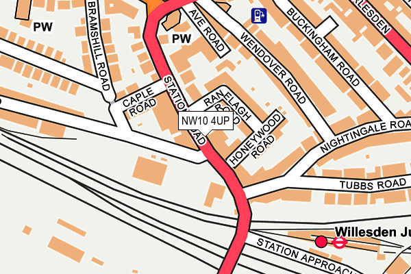 NW10 4UP map - OS OpenMap – Local (Ordnance Survey)