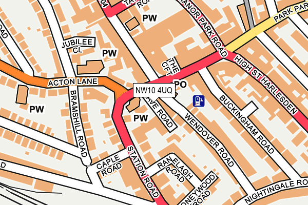 NW10 4UQ map - OS OpenMap – Local (Ordnance Survey)