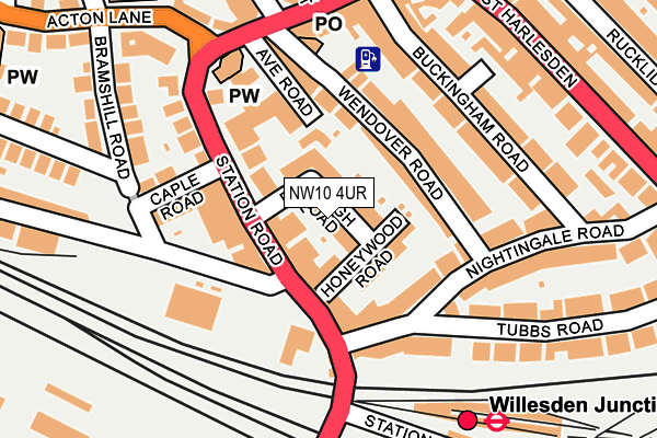NW10 4UR map - OS OpenMap – Local (Ordnance Survey)