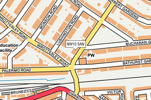 NW10 5AN map - OS OpenMap – Local (Ordnance Survey)