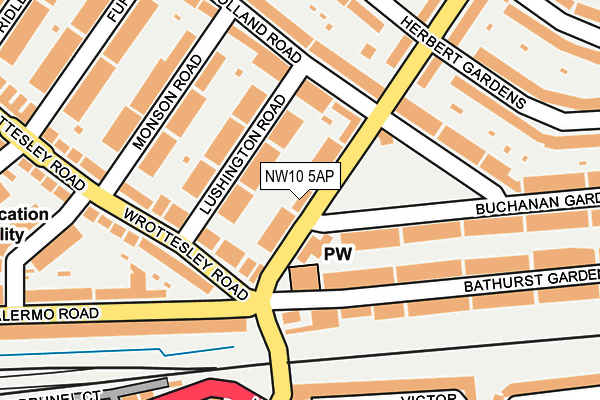 NW10 5AP map - OS OpenMap – Local (Ordnance Survey)
