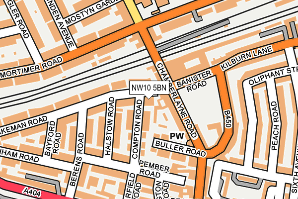 NW10 5BN map - OS OpenMap – Local (Ordnance Survey)