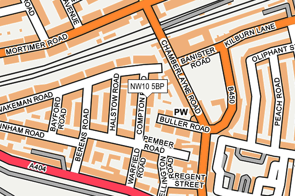 NW10 5BP map - OS OpenMap – Local (Ordnance Survey)