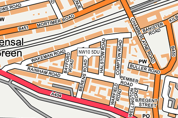 NW10 5DU map - OS OpenMap – Local (Ordnance Survey)