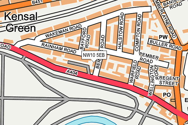 NW10 5EB map - OS OpenMap – Local (Ordnance Survey)