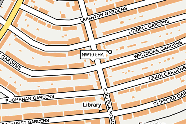 NW10 5HA map - OS OpenMap – Local (Ordnance Survey)