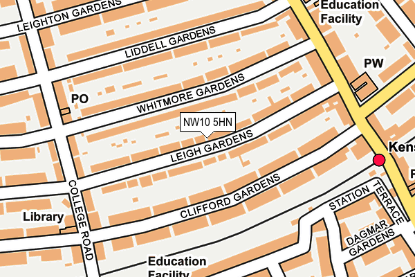NW10 5HN map - OS OpenMap – Local (Ordnance Survey)