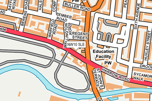 NW10 5LE map - OS OpenMap – Local (Ordnance Survey)